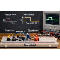 Multivibrator monostable: Punon, Dizajni i Qarqeve, Formula dhe Përdorimet
